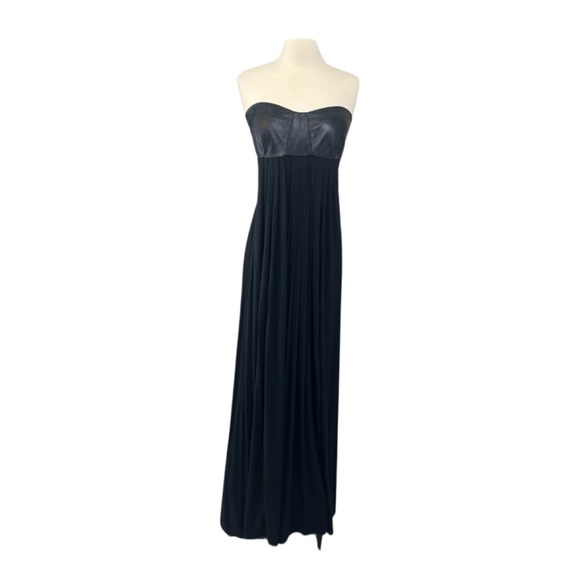 Boundary & Co. strapless dress with leather top. - Picture 2 of 8